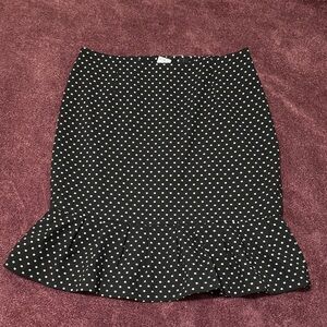 White House Black Market Polka Dot Ruffle Skirt